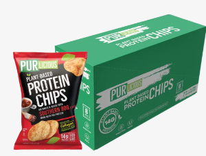 Purlicious Plant Based Protein Chips with Collagen and Hyaluronic Acid - SOUTHERN BBQ